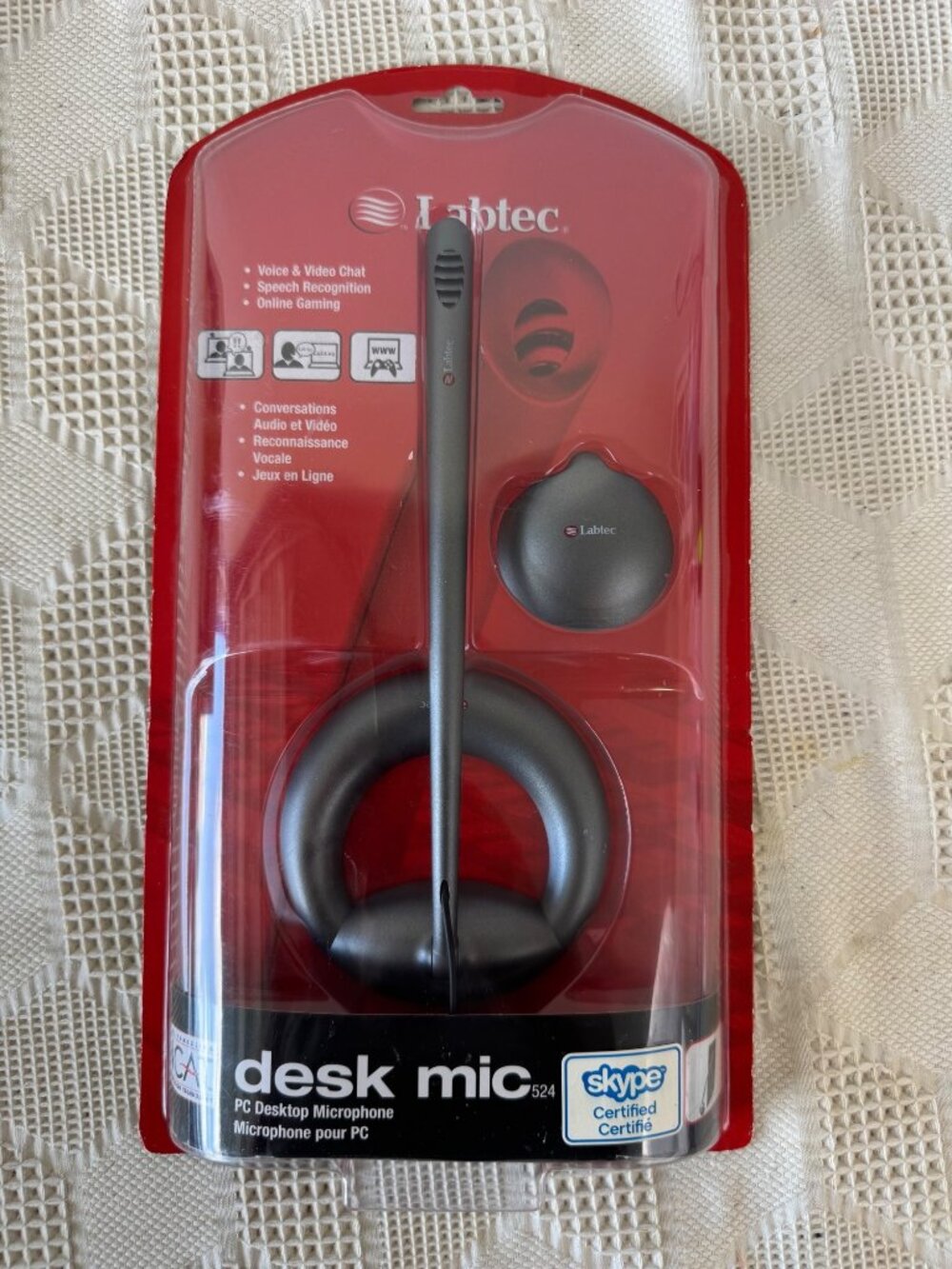 Labtec Desk Mic 524 PC Desktop Microphone For Voice and Video Chat NWB